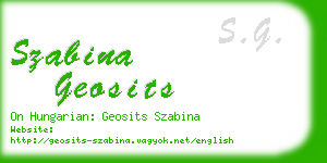 szabina geosits business card